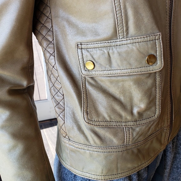 Zara Woman Moto Style 100% Real Leather Jacket - Picture 4 of 12